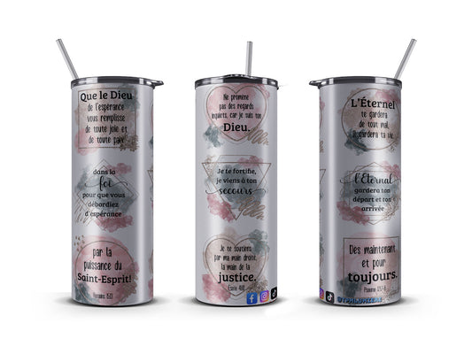Tumbler 20 OZ, The promises of the Lord - Les promesses de l'Éternel (French)