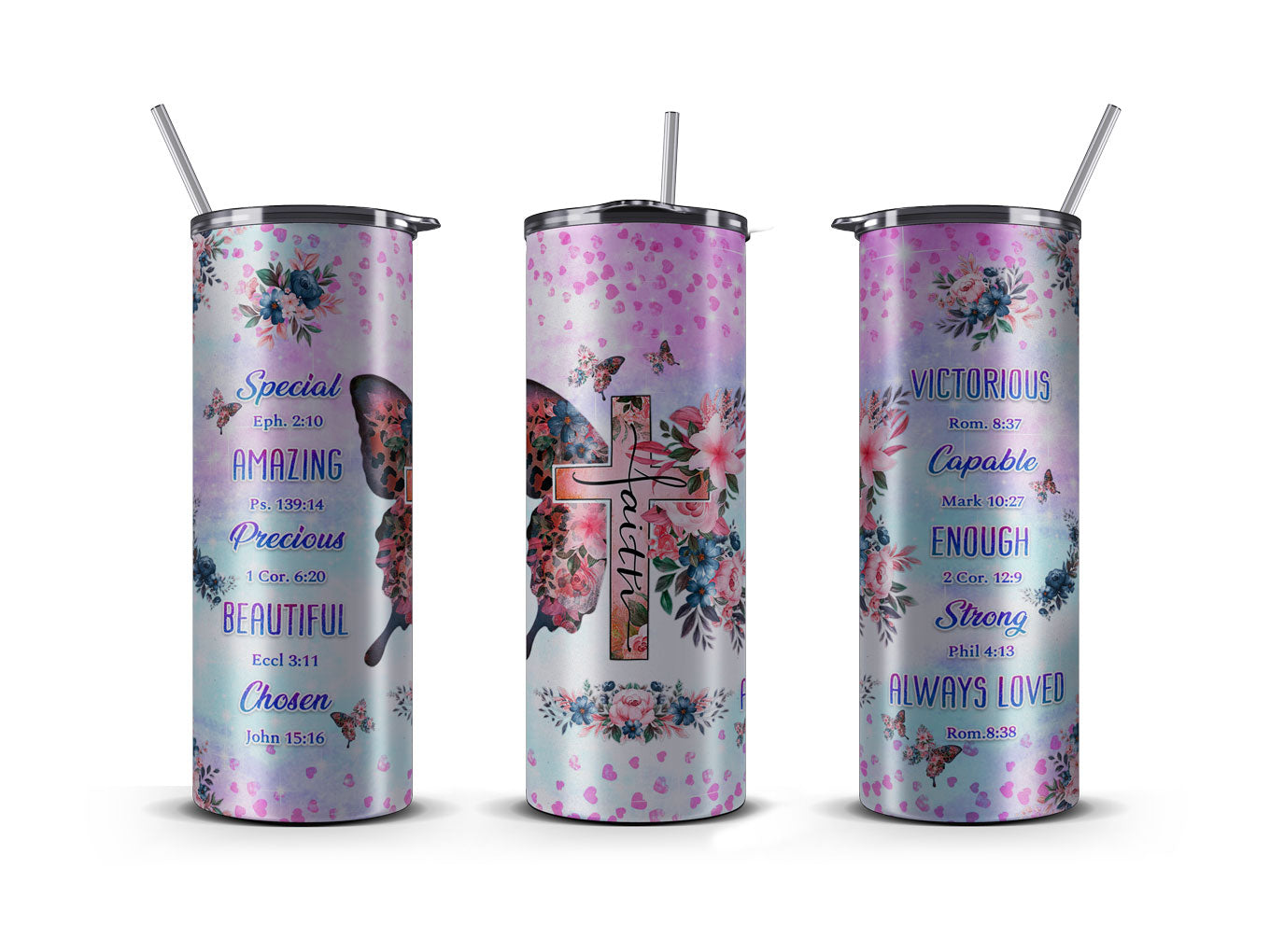 Tumbler 20 OZ, Christian Affirmations