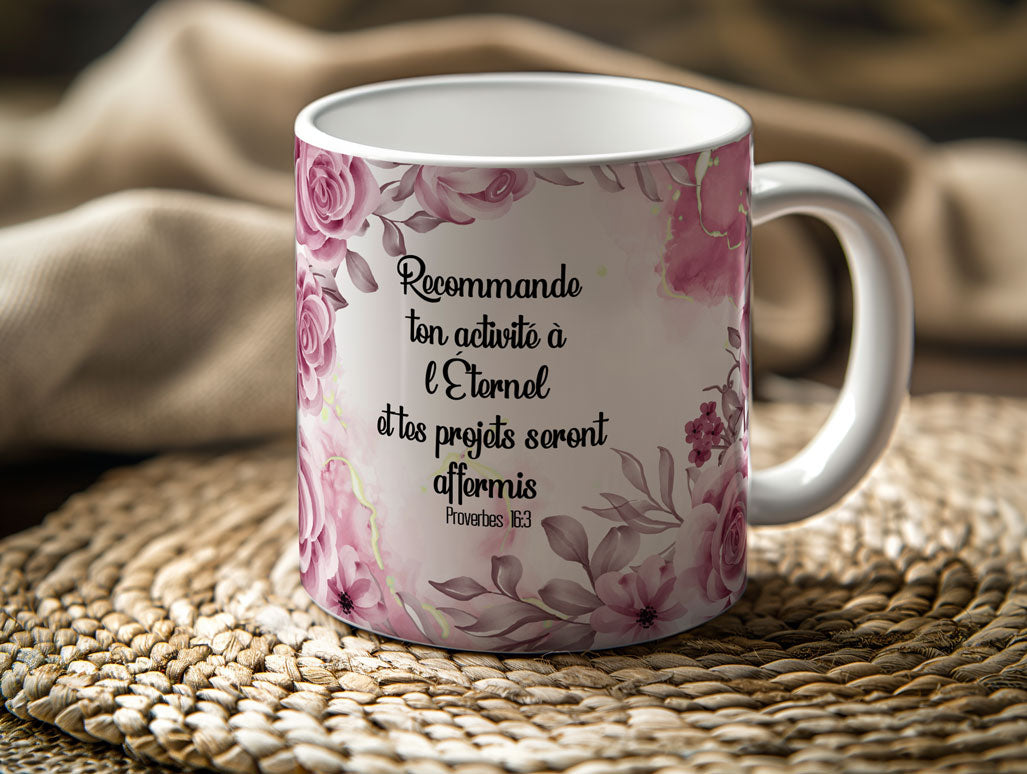 Mugs 11 - 15 OZ, The Lord establishes your plans - L'Éternel affermit tes projets (French)