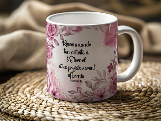 Mugs 11 - 15 OZ, The Lord establishes your plans - L'Éternel affermit tes projets (French)