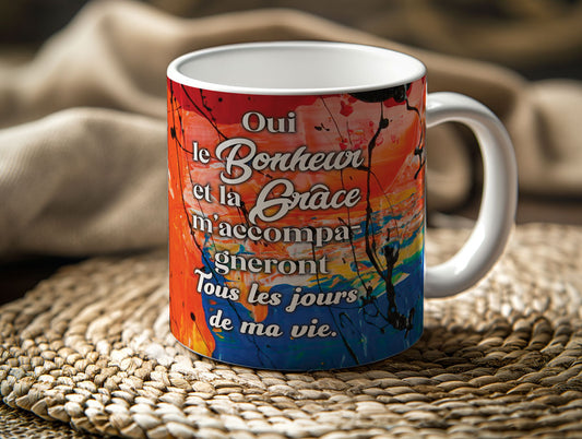 Mugs 11 - 15 OZ, The Lord is my Shepherd, Psalm 23 - L'Éternel est mon Berger (French)