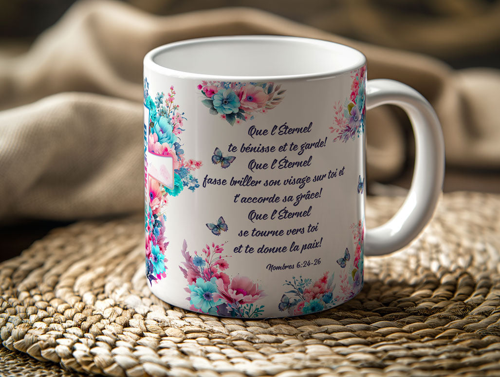 Mugs 11 - 15 OZ, The blessing of the Lord - la bénédiction de l'Éternel (French)