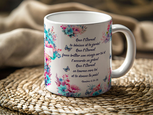 Mugs 11 - 15 OZ, The blessing of the Lord - la bénédiction de l'Éternel (French)